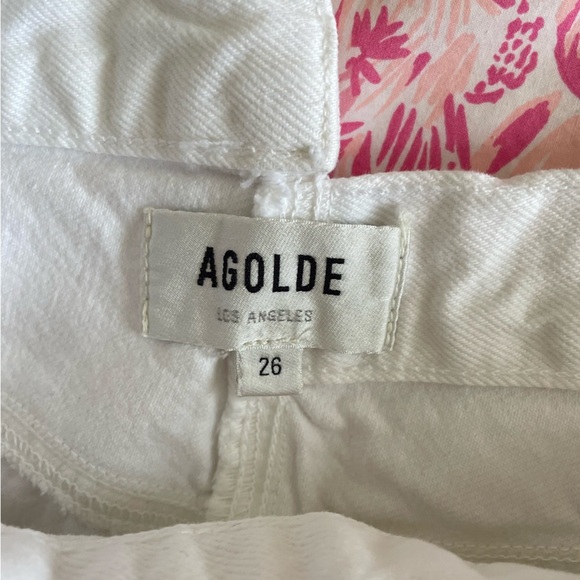 Agolde Criss Cross Straight Jeans in Element White Size 26 - Picture 6 of 9